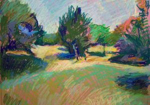 300x210 Landscape Sketch Colour Drawing Easy Landscape With Colour Pastel - Pastel Color Sketch
