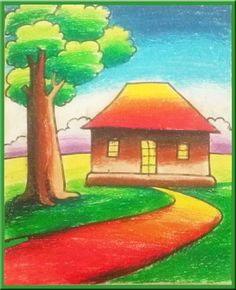 236x290 Pin By Drawing Ka Fanda On Scenery Drawing For Kids - Pastel Color Sketch