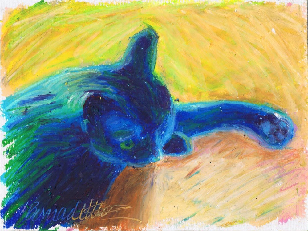 1000x752 Oil Pastel Sketch Of Cat Archives ~ The Creative Cat - Pastel Sketch