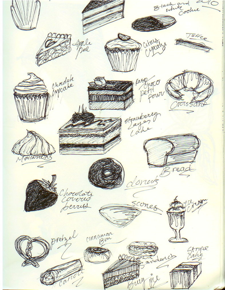 786x1016 Pastry In Sketch Form By Hellenabox Mellark - Pastry Sketch