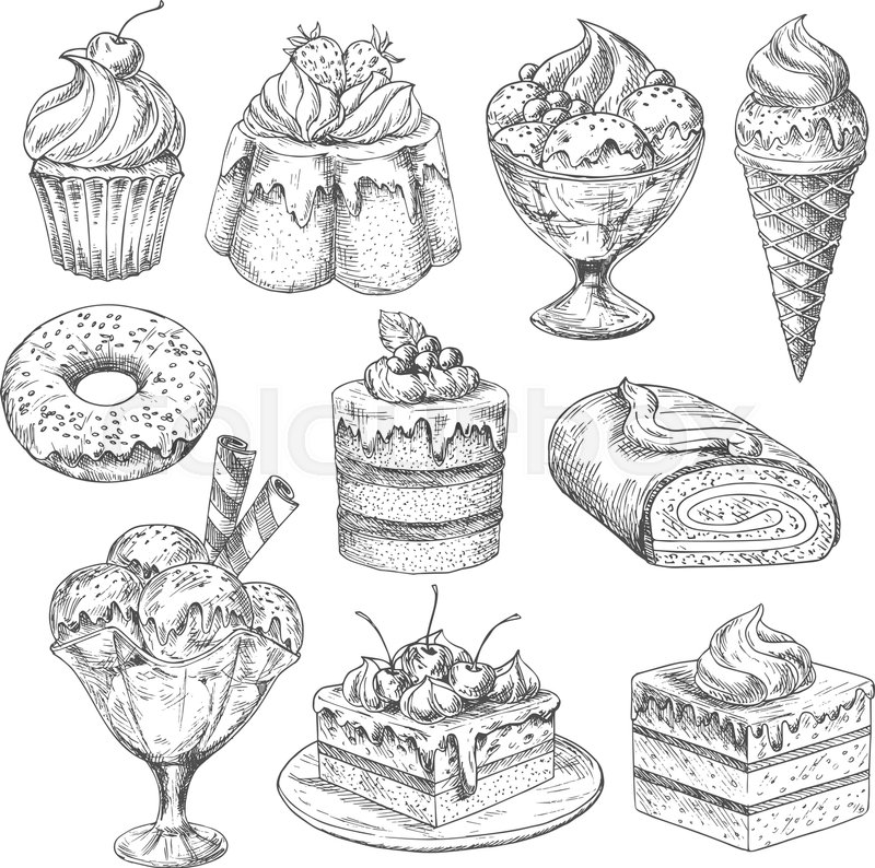 Pastry Sketch at Explore collection of Pastry Sketch