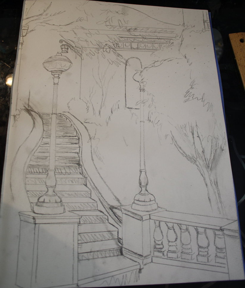 824x970 Pathway To Casa Del Sol Sketch By Terrauh - Pathway Sketch