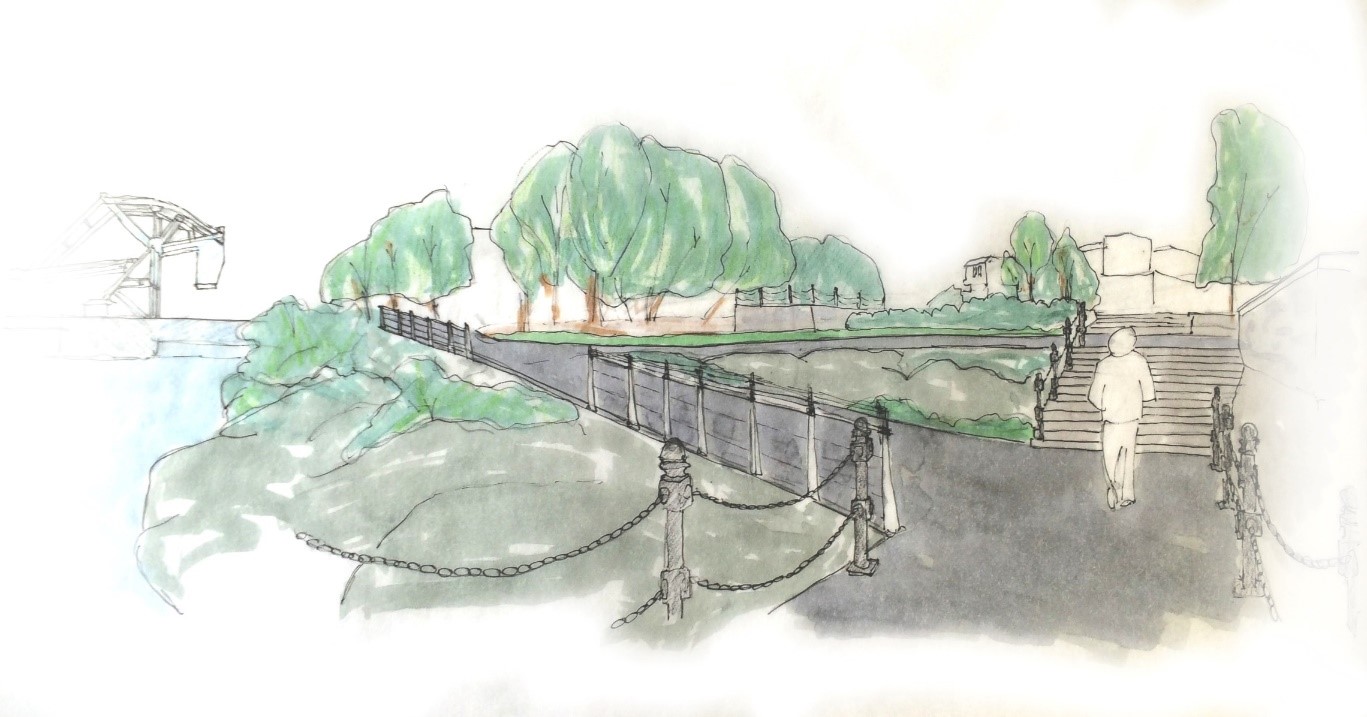 1367x717 Reeson Pathway Sketch Downtown Victoria Business Association - Pathway Sketch