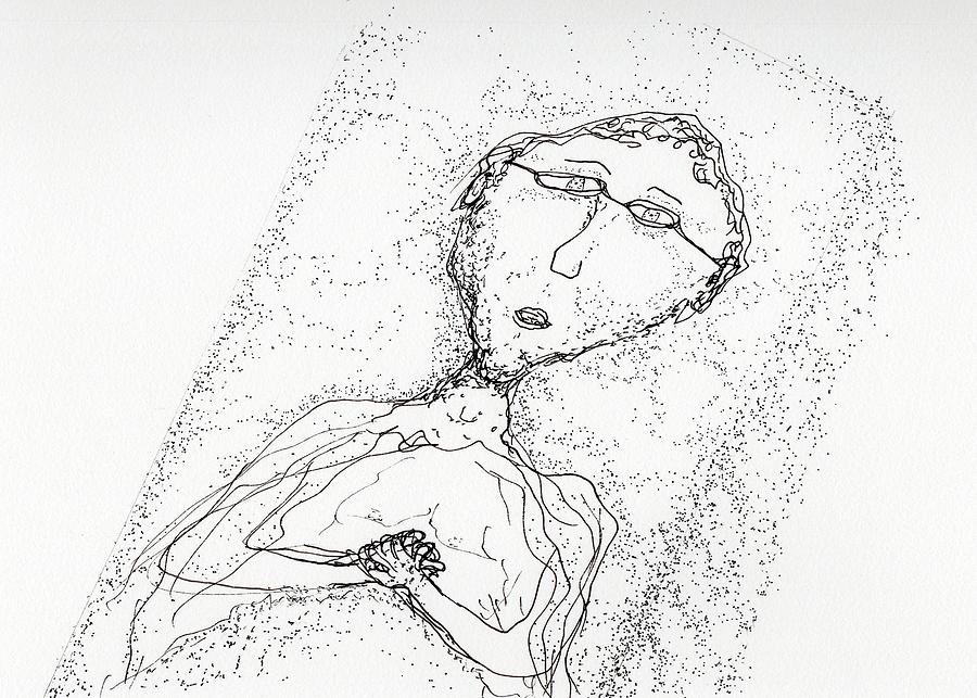 900x643 The Patient Drawing By Jim Taylor - Patient Sketch