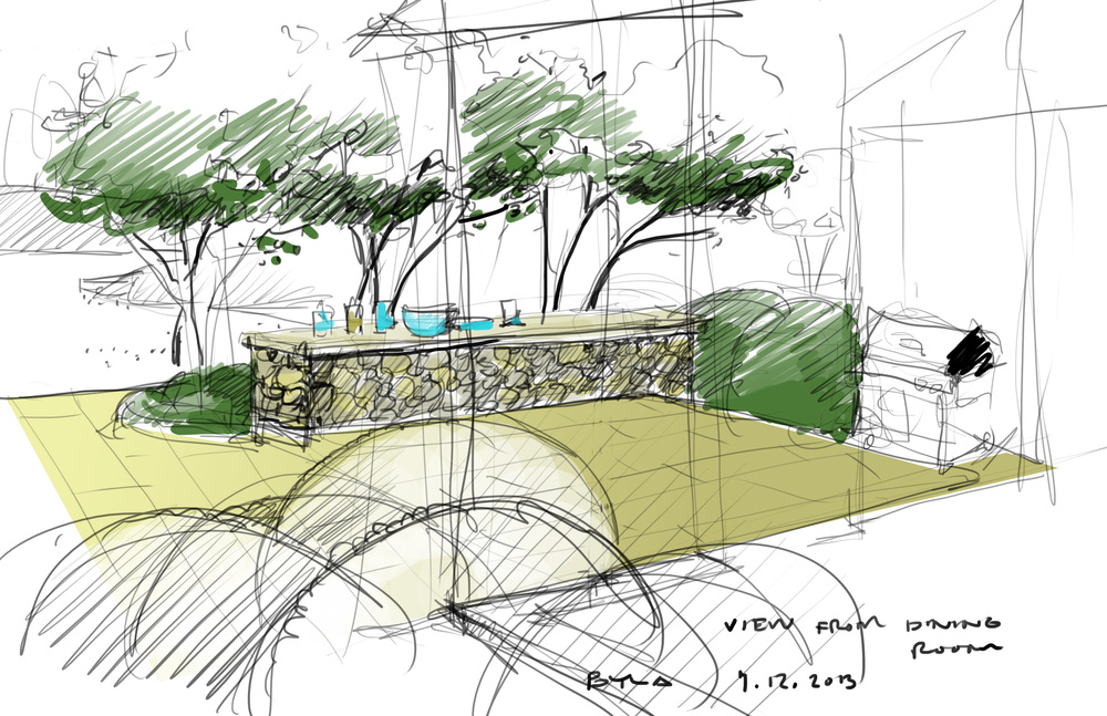 1000x647 Sketch Kitchen Patio Byla - Patio Sketch