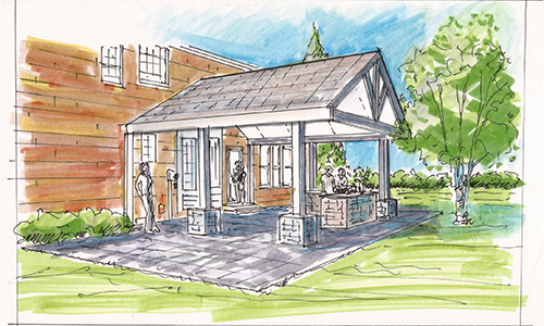 500x300 Ultimate Outdoor Living In Columbus, Ohio - Patio Sketch