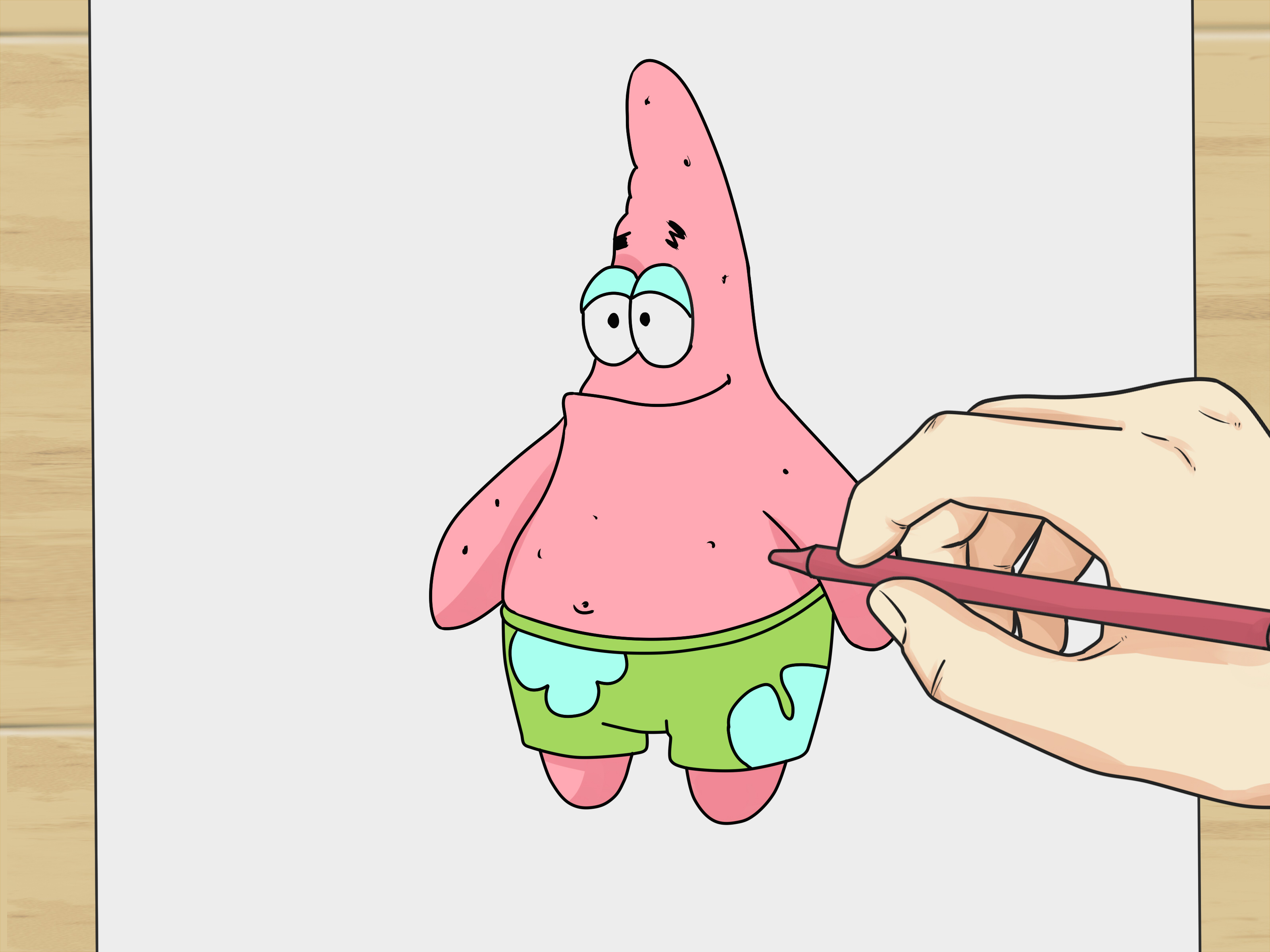 3200x2400 How To Draw Patrick From Spongebob Squarepants 7 Steps - Patrick Star Sketch