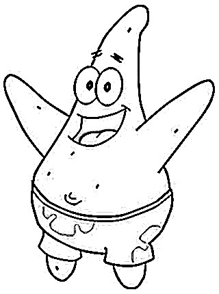 320x430 Patrick Star Cartoon Sketch - Patrick Star Sketch