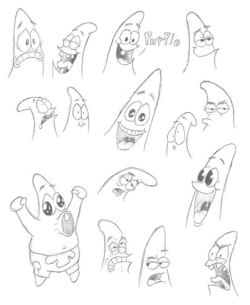 809x987 Patrick Star Sketches By Smashedatoms - Patrick Star Sketch
