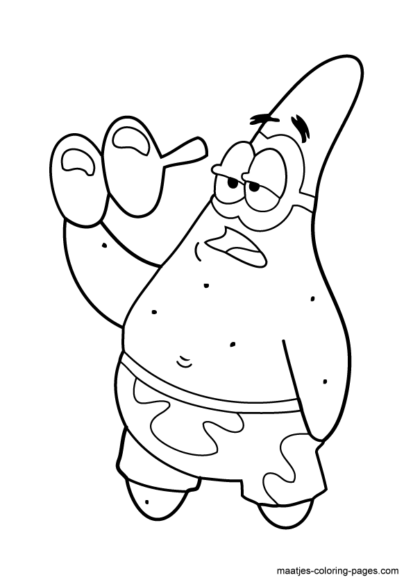 595x842 Patrick Star Coloring Page - Patrick Star Sketch
