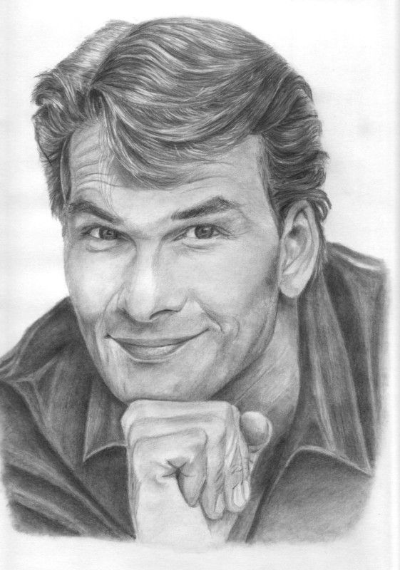 561x800 Patrick Swayze Pencil Drawing Art Pencil, Pen, Charcoal - Patrick Swayze Sketch