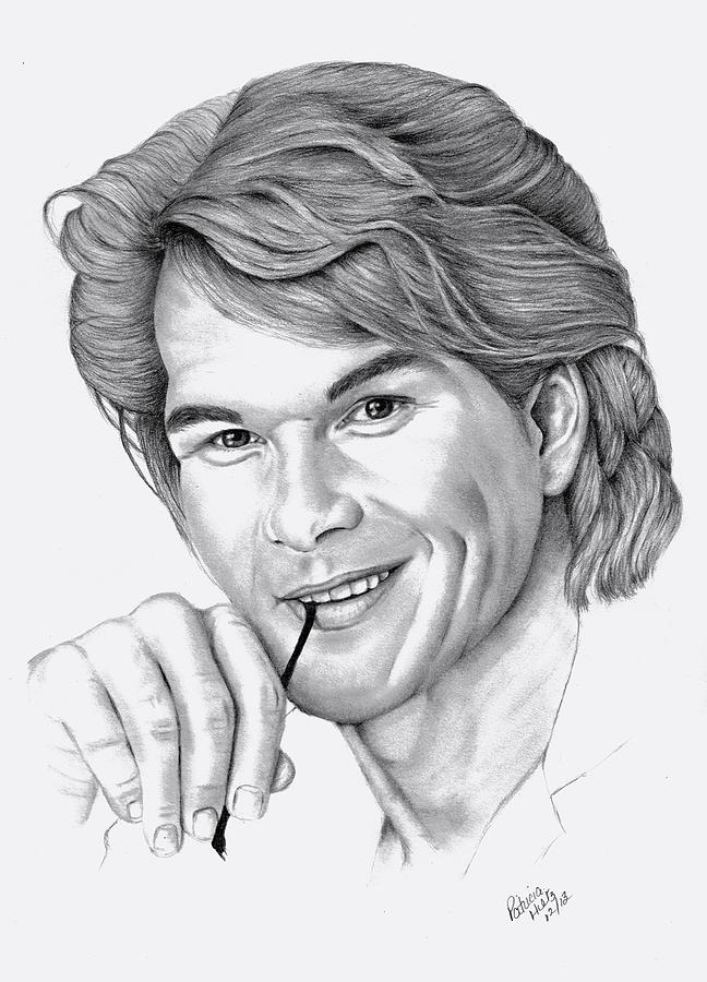 648x900 Patrick Swayze Drawing By Patricia Hiltz - Patrick Swayze Sketch
