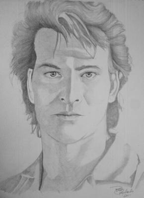 290x400 Pencil Drawing Of Patrick Swayze - Patrick Swayze Sketch