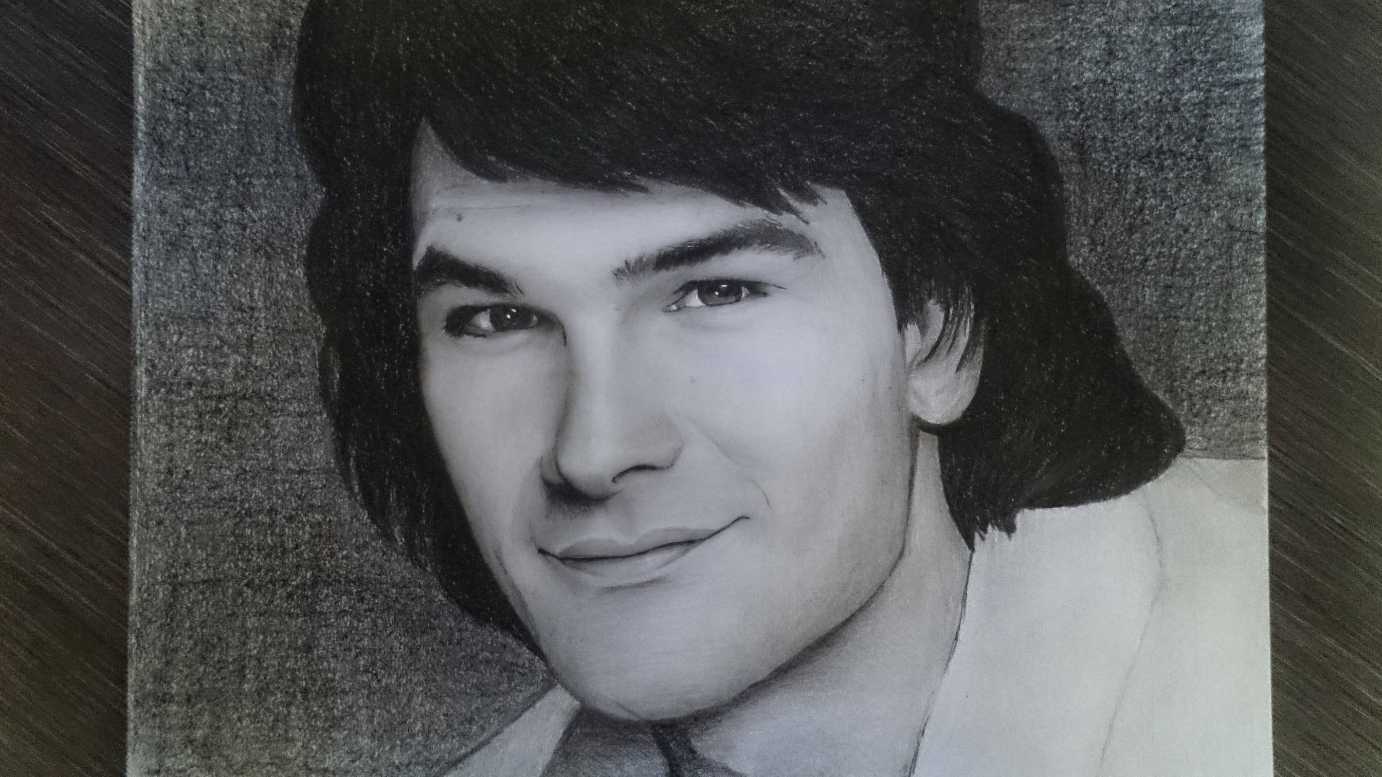 2688x1512 Drawing Of Patrick Swayze In His Youth - Patrick Swayze Sketch