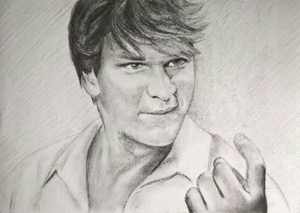 600x426 Patrick Swayze, Dirty Dancing By Kursed Eve Rocks - Patrick Swayze Sketch