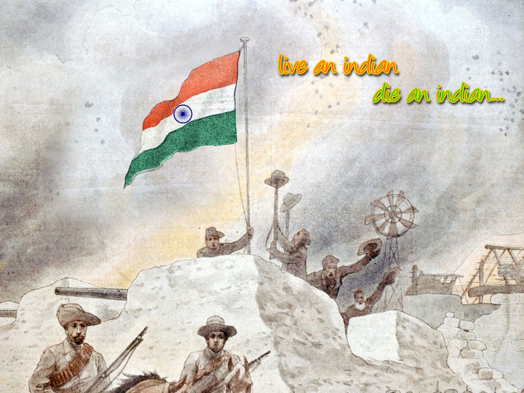 1024x768 Indian Independence Day - Patriotic Sketches