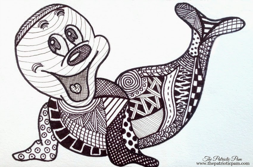 850x562 The Patriotic Pam... Zentangle Seal - Patriotic Sketches