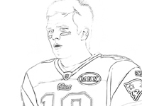 200x150 New England Patriots Coloring Pages Cbs Boston - Patriots Logo Sketch