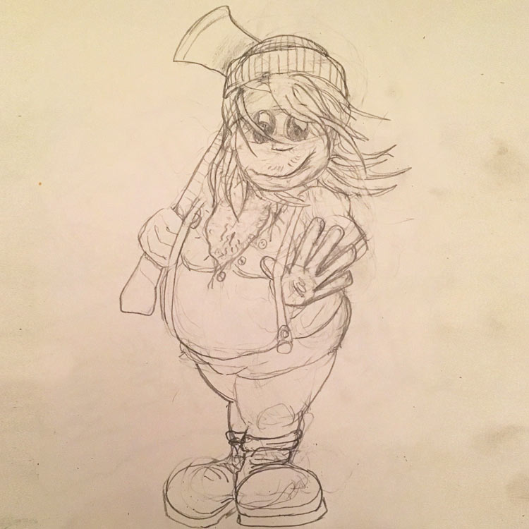 750x750 Mythical Beast Wars Paul Bunyan Entry - Paul Bunyan Sketch