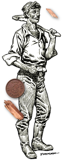 257x625 Paul Bunyan His Story, Part I - Paul Bunyan Sketch