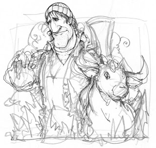 320x304 Rsc Illustration Sketch Paul Bunyan - Paul Bunyan Sketch