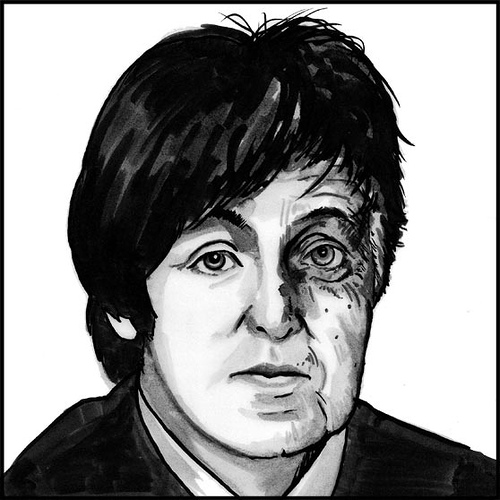 500x500 Quick Sketch (Paul Mccartney) (Marker On Paper) Original - Paul Mccartney Sketch