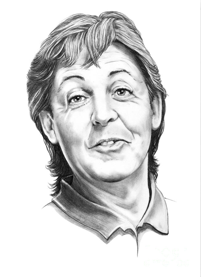 654x900 Sir Paul Mccartney Drawing By Murphy Elliott - Paul Mccartney Sketch