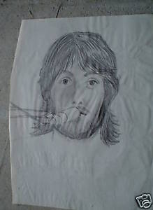 219x300 Vintage Pencil Sketch Of Beatles Paul Mccartney Look Ebay - Paul Mccartney Sketch