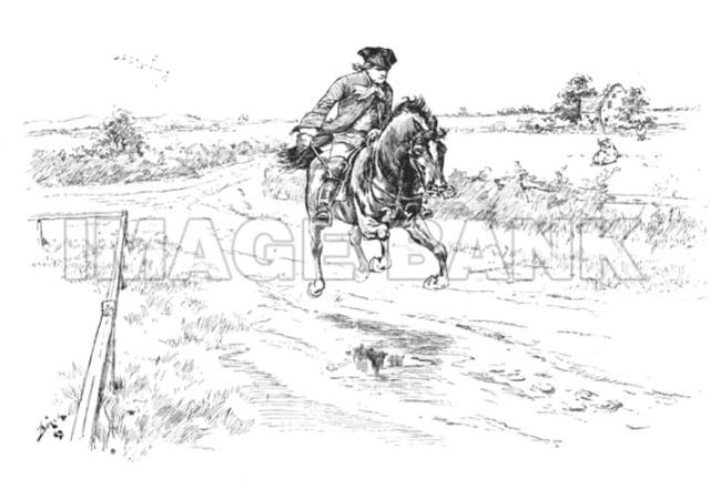 640x450 Rwf207d Paul Revere S Ride From 1890 S Drawing - Paul Revere Sketch