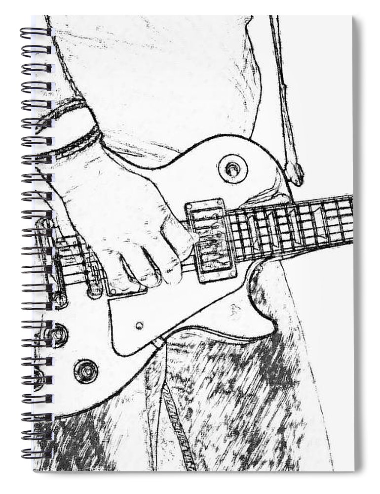 770x1000 Gibson Les Paul Guitar Sketch Spiral Notebook For Sale By Randy Steele - Paul Sketch