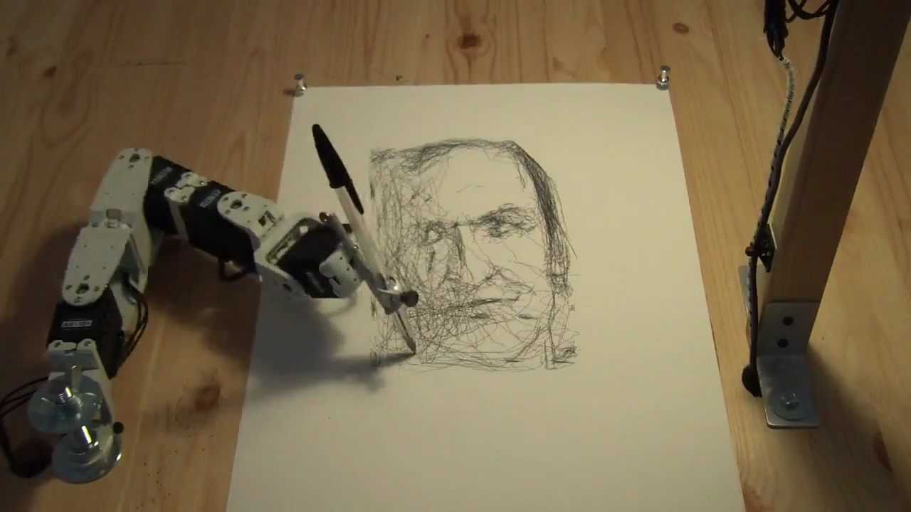 1280x720 Paul The Robot Drawing Patrick - Paul Sketch