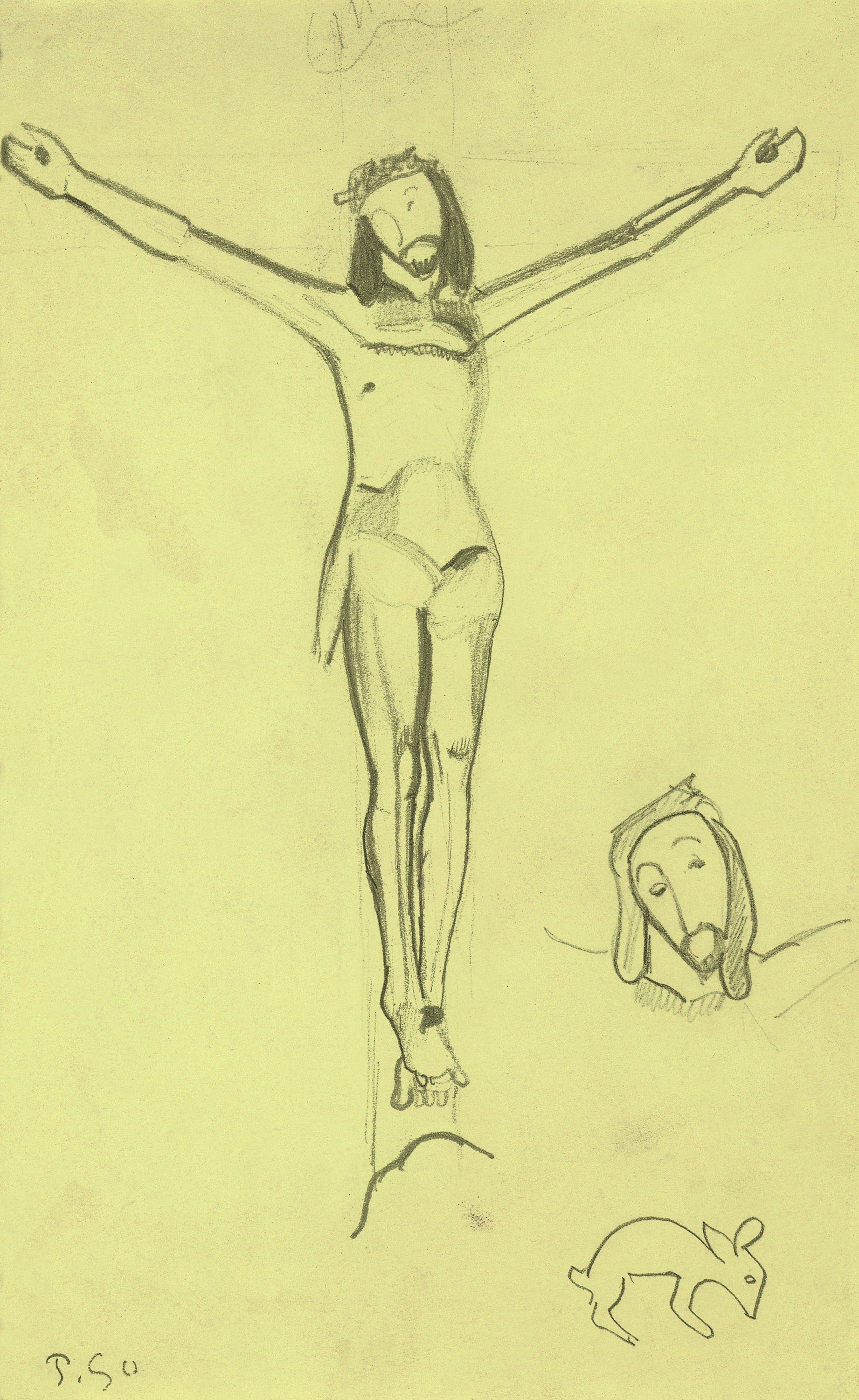1842x3000 Sketch For The Yellow Christ - Paul Sketch