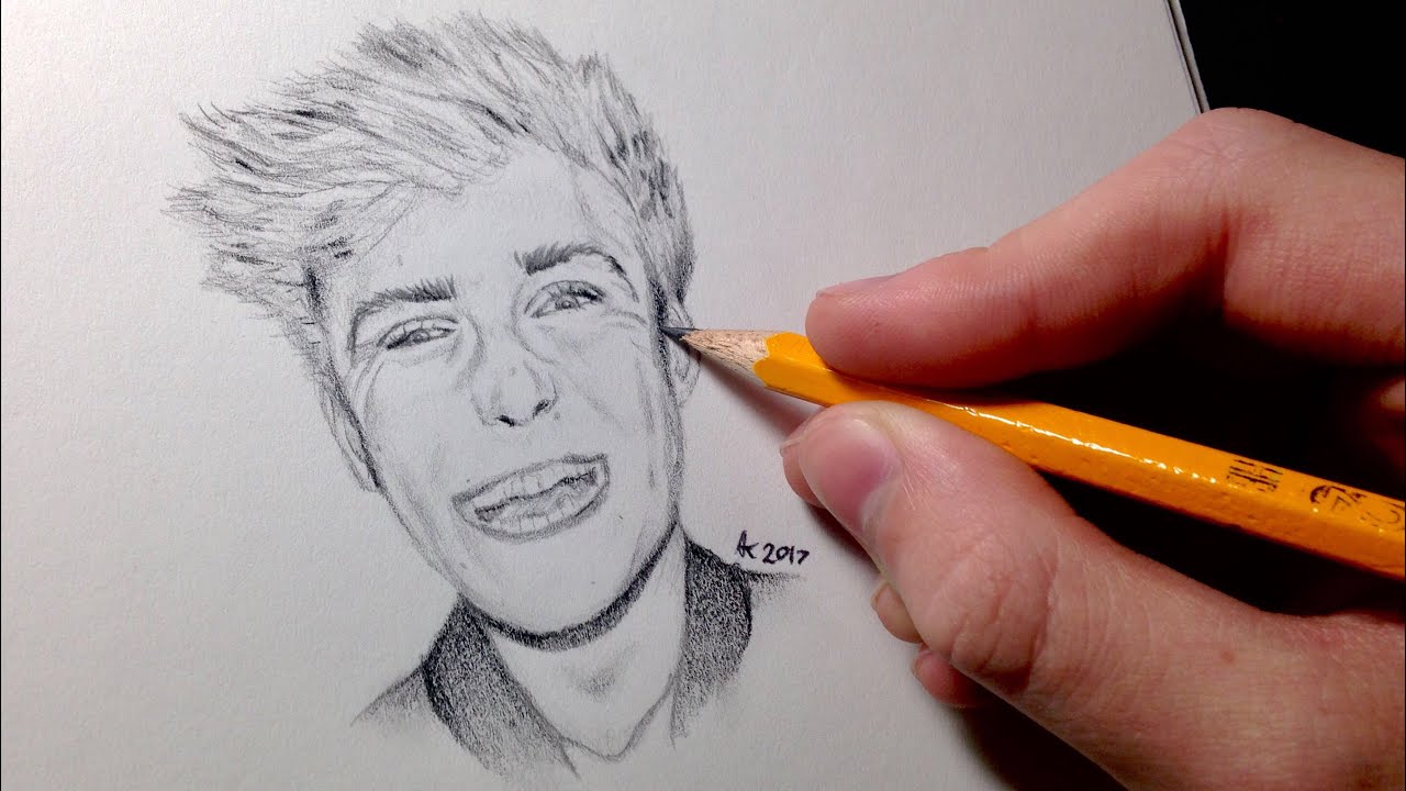 1280x720 Drawing Jake Paul - Paul Sketch