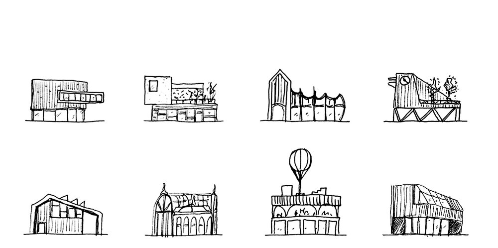 1000x498 Navarro Man Multifunction Pavilion Architecture Design And Branding - Pavilion Sketches