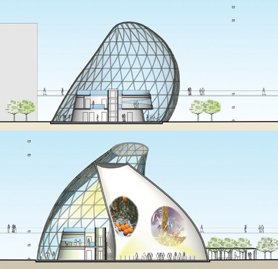 550x533 Israeli Pavilion - Pavilion Sketches