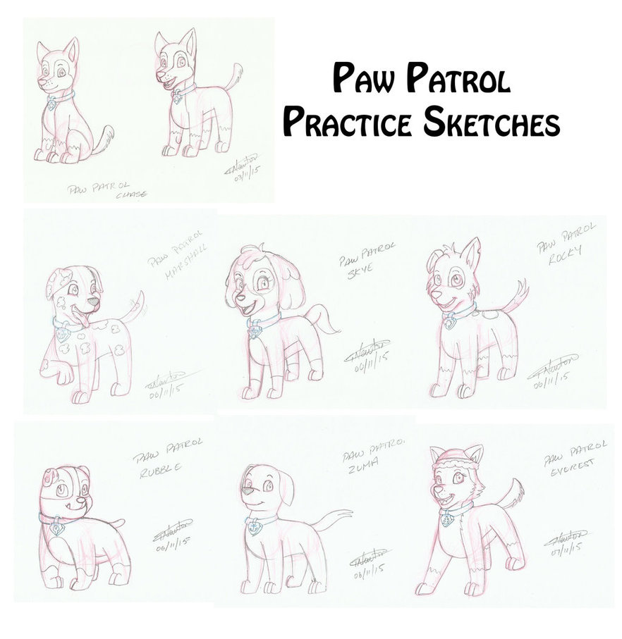 882x907 Paw Patrol Sketches By Kreazea - Paw Patrol Sketch