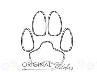 340x270 Dog Paw Sketch Etsy - Paw Print Sketch
