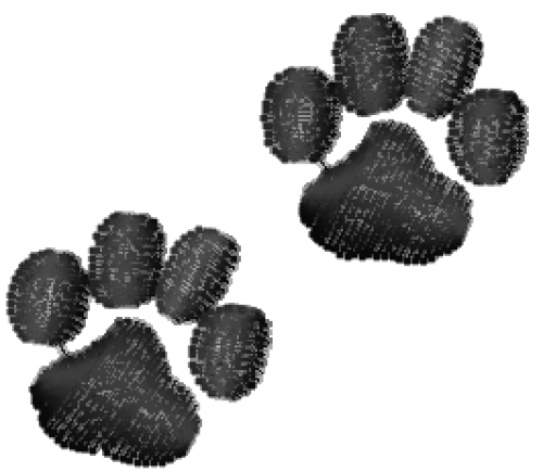 500x435 Small Paw Prints Embroidery Designs, Machine Embroidery Designs - Paw Print Sketch