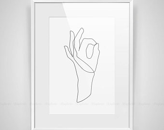 340x270 Printable Peace Hand Gesture Line Drawing Black White Hands Etsy - Peace Hand Sketch