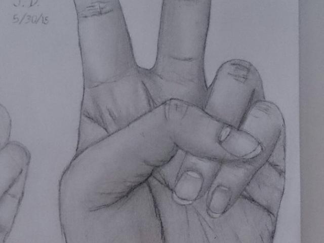 640x480 Drawn Peace Sign - Peace Sign Hand Sketch