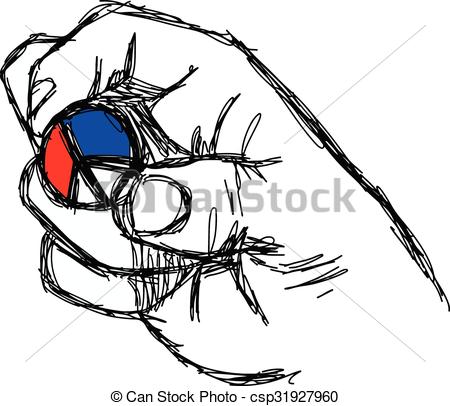450x406 Illustration Vector Doodle Hand Drawn Of Sketch Right Hand Holding - Peace Sign Sketch