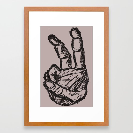 550x550 Sketch Of Peace (Grey) Framed Art Print By Elemelconcepts Society6 - Peace Sketch