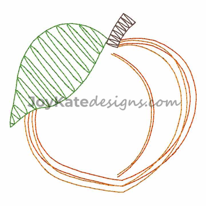 720x720 Peach Sketch Vintage Embroidery Design Joy Kate Designs - Peach Sketch