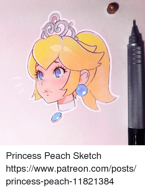500x654 W Princess Peach Sketch Httpswwwpatreoncompostsprincess Peach - Peach Sketch