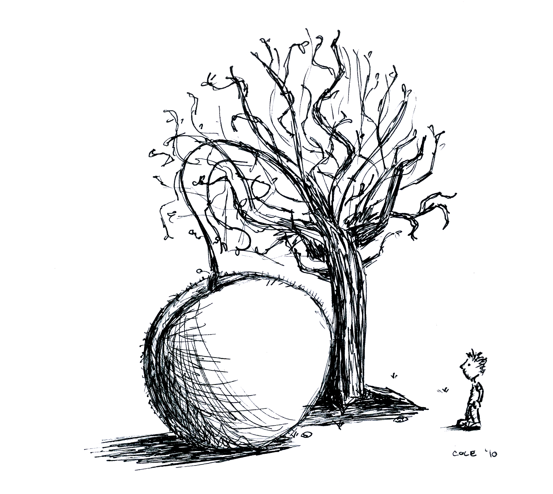 1872x1672 James And The Giant Peach Pen Sketch Doodles - Peach Tree Sketch