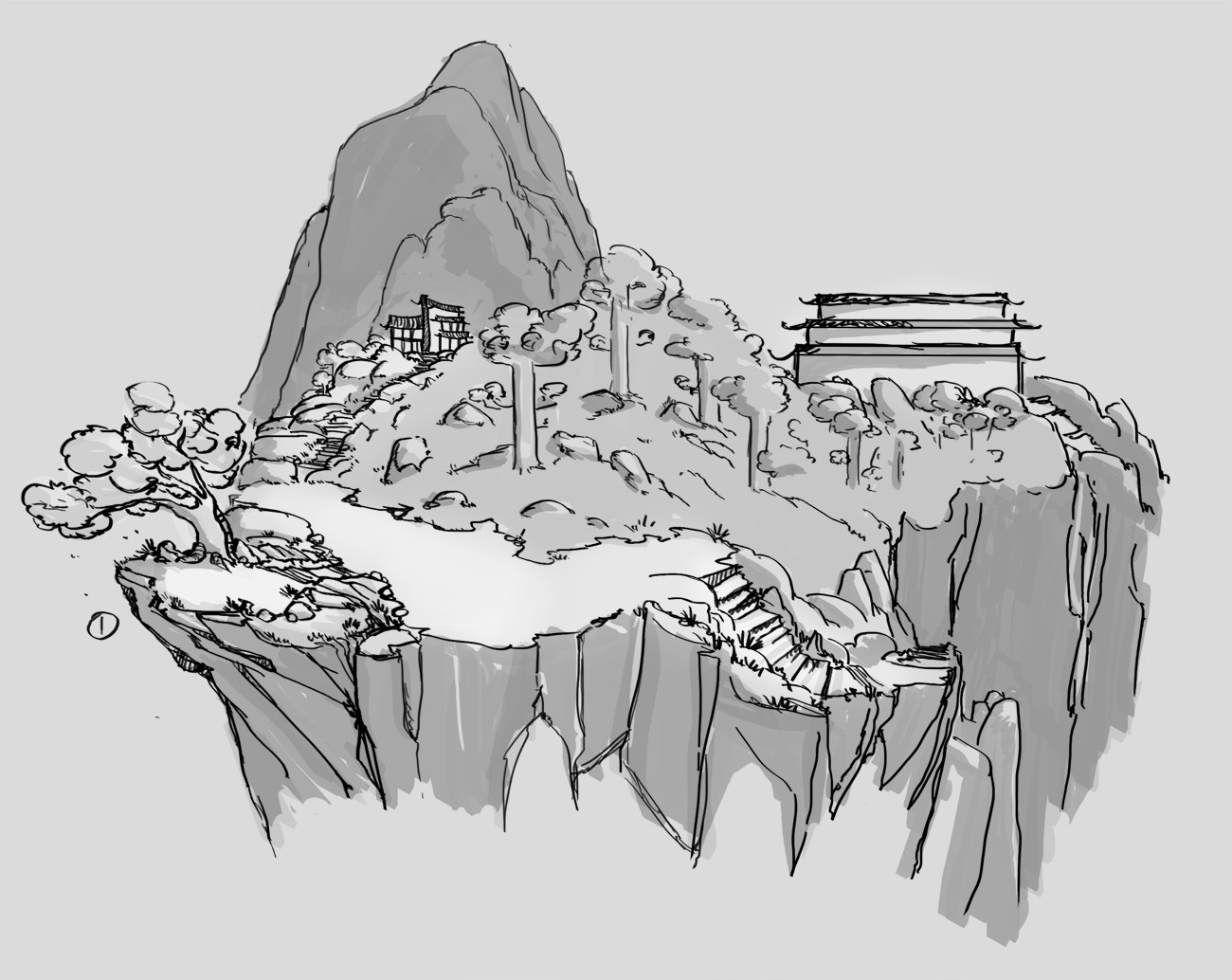 1300x1034 Kung Fu Panda - Peach Tree Sketch