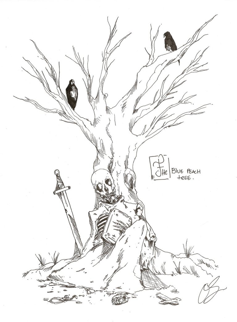 768x1040 The Blue Peach Tree. By Omn18 - Peach Tree Sketch