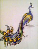 155x200 Stunning Peacock Pencil Drawings And Illustrations For Sale On - Peacock Pencil Sketch