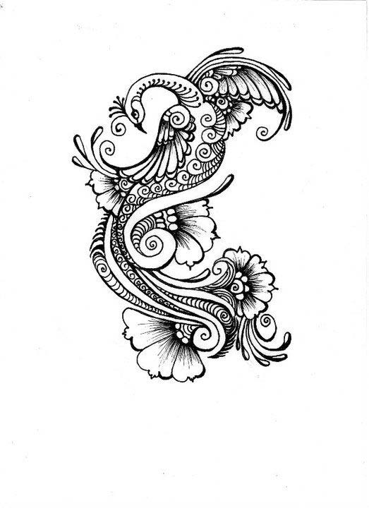 523x720 50 Beautiful Peacock Tattoos Designs And Ideas With Meanings - Peacock Tattoo Sketch