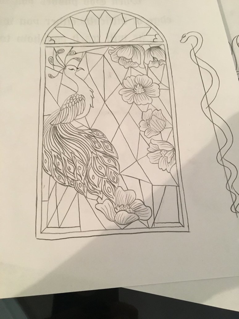 774x1032 Peacock Mosaic Tattoo Sketch By Cthulhuhu - Peacock Tattoo Sketch